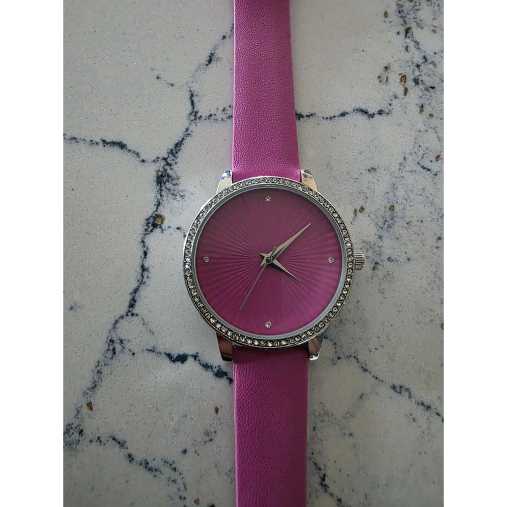 Women's Croton Pink & Silver Watch, One Size